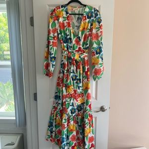 Bando Glamorous Bright Floral Dress